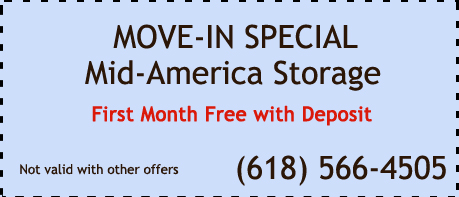 Mid-America Storage Move-In Special- First Month Free with Deposit Mid-America Storage Move-In Special- First Month Free with Deposit